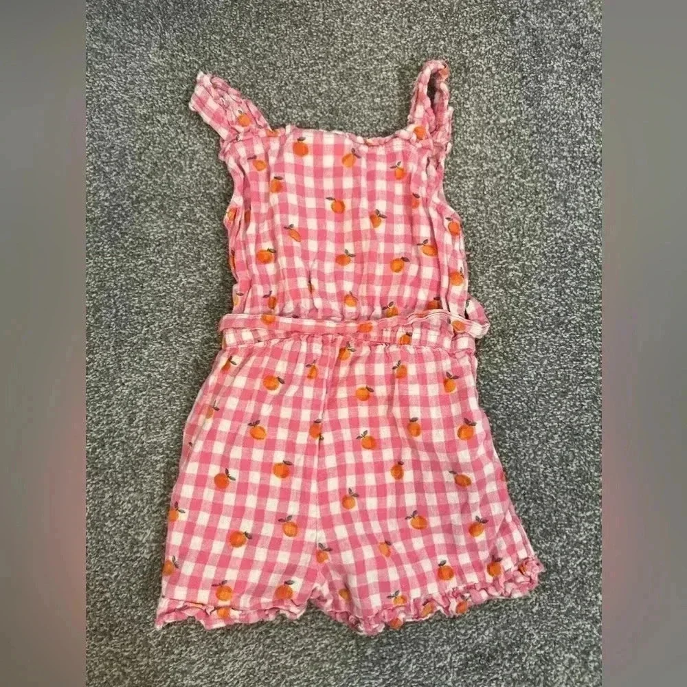 BODEN KIDS Mini Boden Kids' Linen-cotton Ruffle Romper
